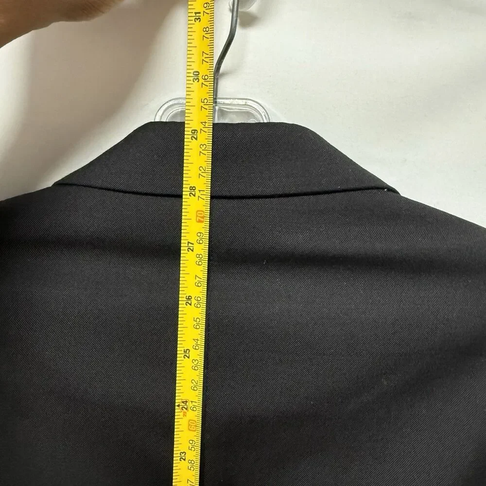Pronto Uomo Platinum Men’s 100% Wool Black Suit 36 Short